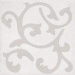 CEMENT TILE CLASSIC DECOR 13 CURVES GREY OVER OFF WHITE - CIMI08